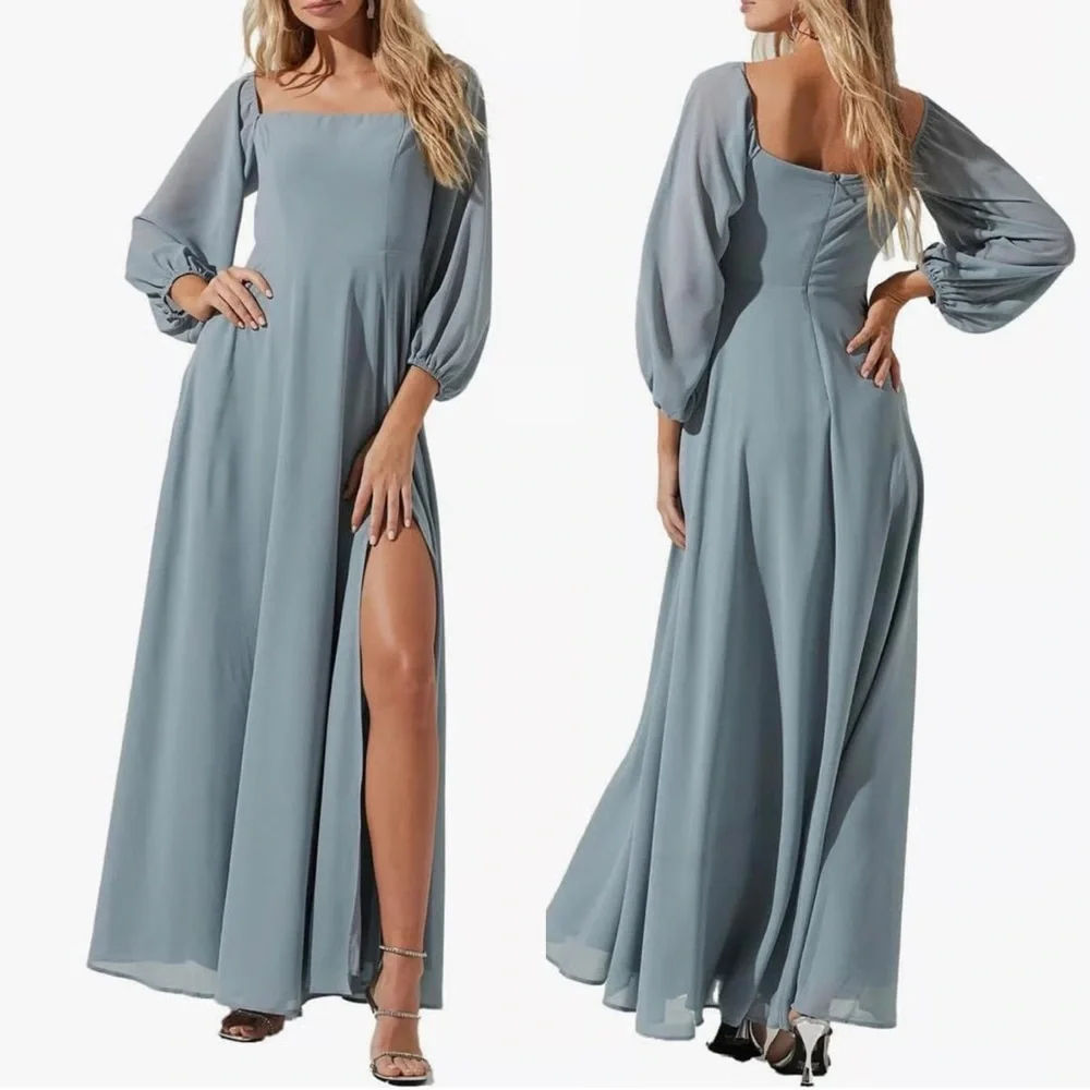 ASTR Lucinda Chiffon Evening‎ Dress NWT - Picture 2 of 6